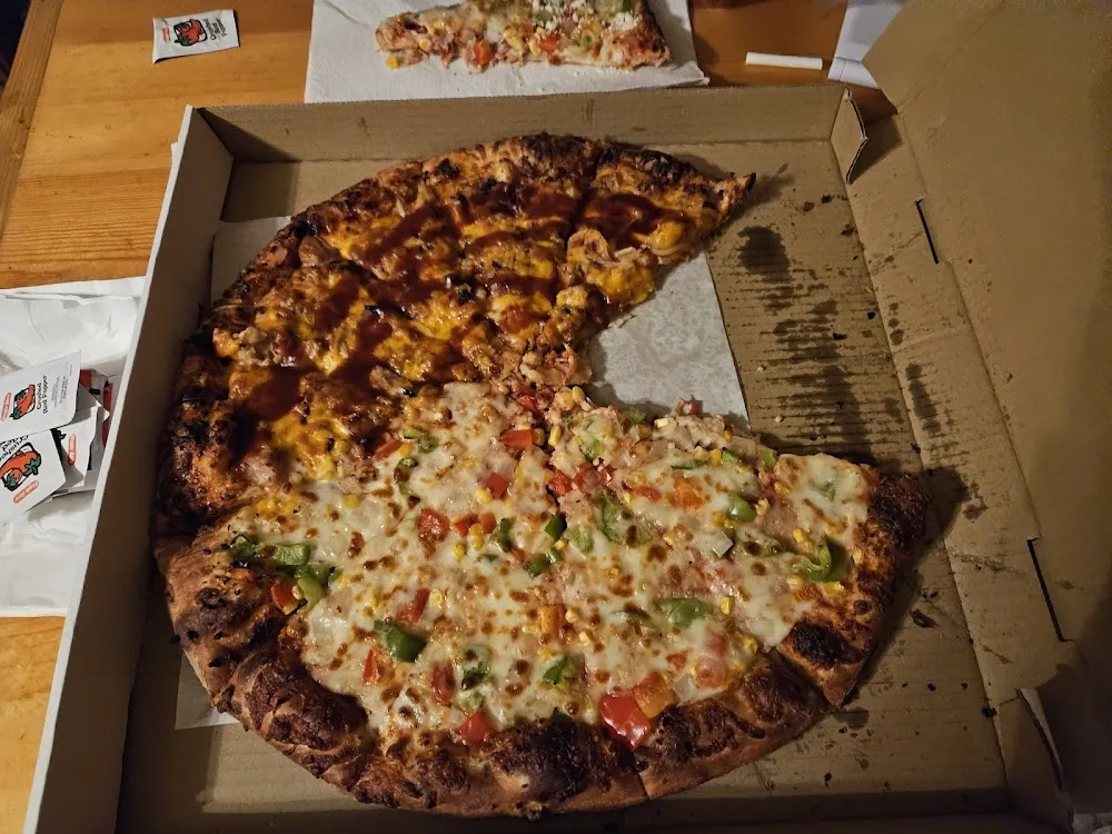 Half BBQ Chicken Half Vegetarian