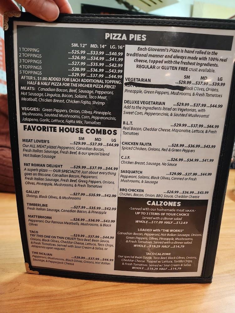 Giovanni's Mountain Pizza Menu image 3